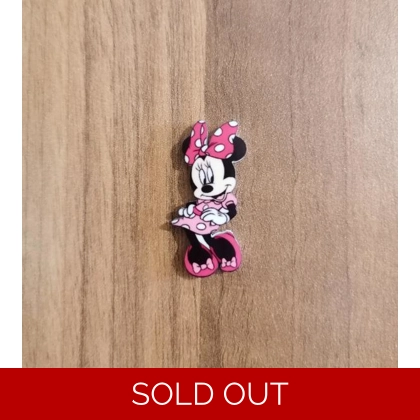 Disney Minnie Mouse - Standing Pink Dress Single Pin Badge